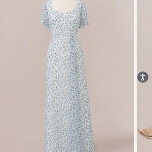 Revelry, Size 10, Madeline Convertible Chiffon in French posey blue